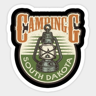 Camping Lantern South Dakota Sticker